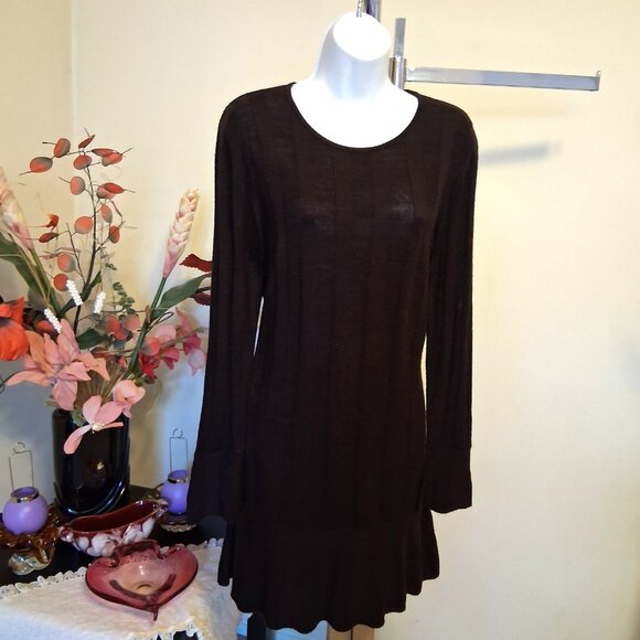 NWOT Eric Alexandre Unique Designed Stretchy Cardigan Knit Dress Size M - Picture 6 of 9